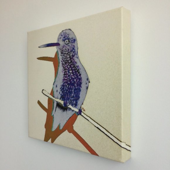 Hummingbird - Original Wall Art print on 12 x 12 canvas - Picture 3 of 6